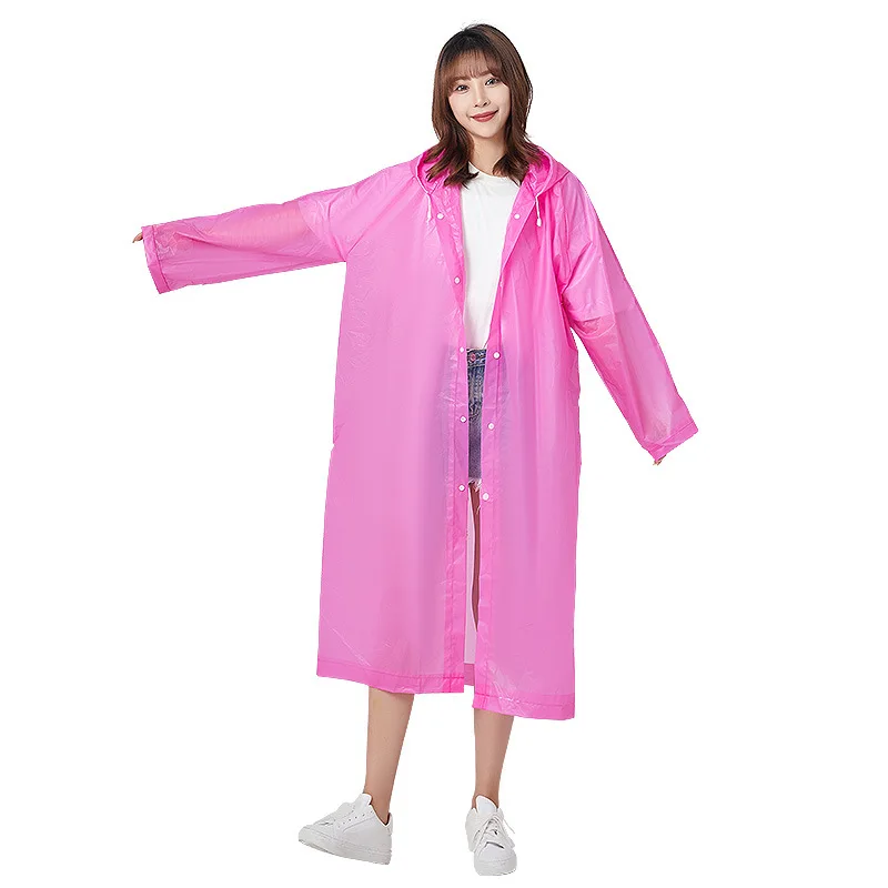

Transparent Cape Raincoat Women Waterproof Overall Disposable Raincoat Hoodie Running Fishing Impermeables Home Garden