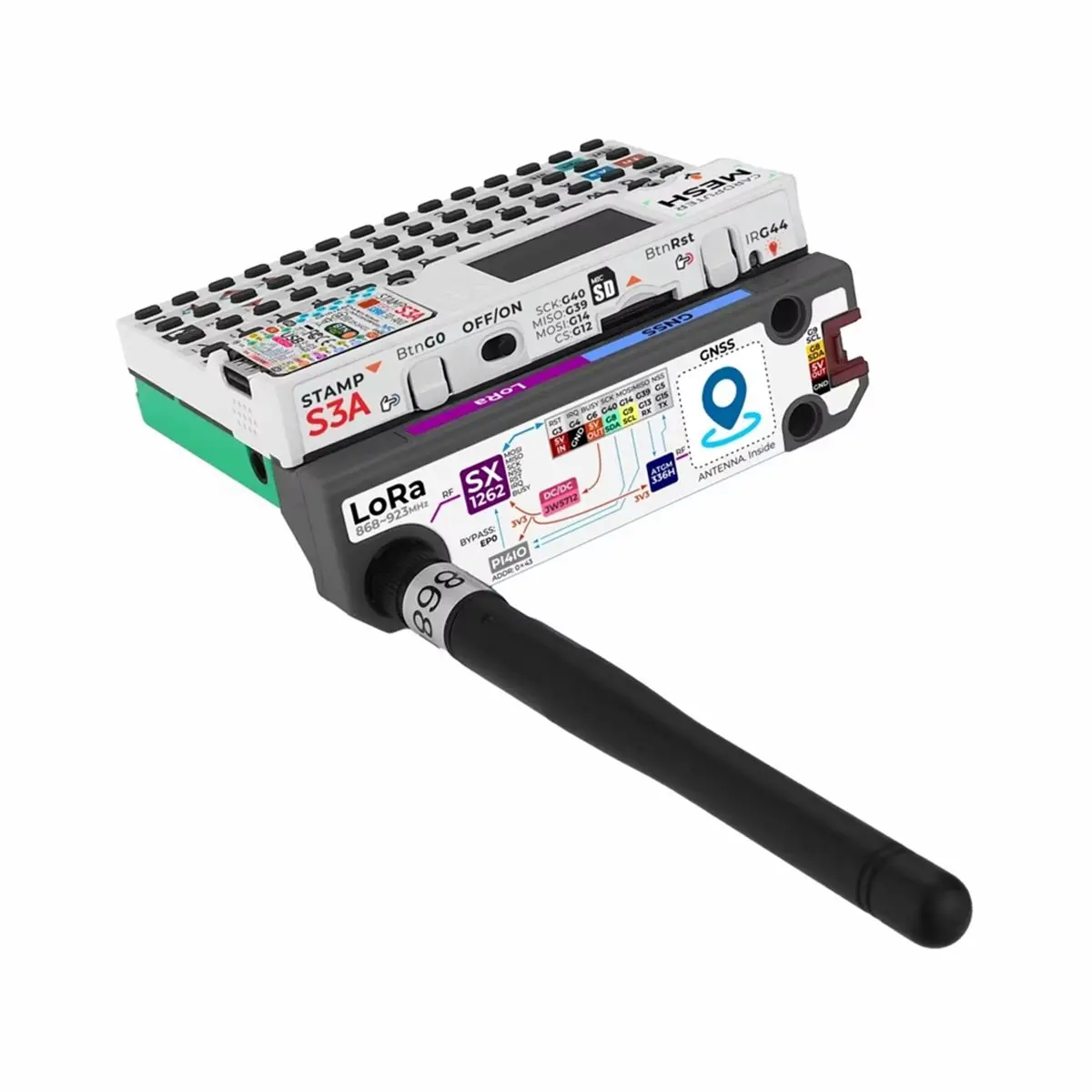 Фото Комплект DTC5 Cardputer Mesh для Meshtastic Cardputer-Adv: интеграция LoRa Mesh-сети с функциями глобального позиционирования №3