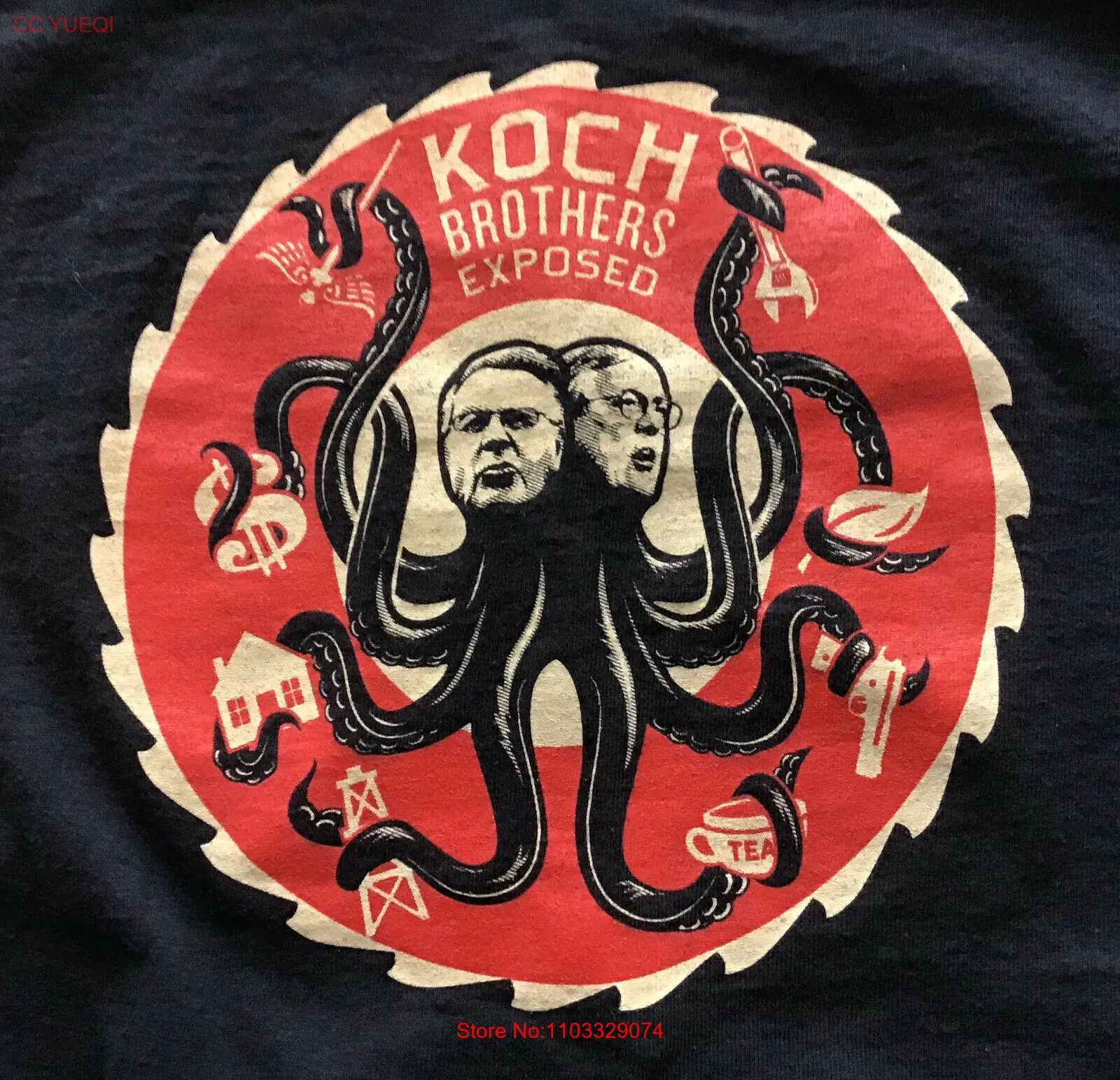 Футболка от производителя Koch Brothers черная размер XL