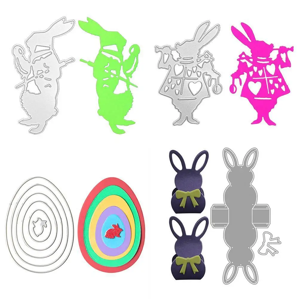 

Easter Bunny Box Cutting Dies DIY Rabbit Metal Craft Embossing Die Cuts Scrapbooking Paper Stencil Stamp Carving Paper Card
