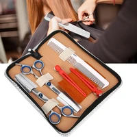 5pcs portablebarber tools combination scissors bag salon home barber shop professional hairdressing tools convenient storage set