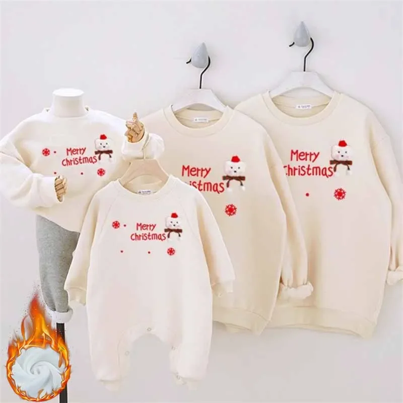 Рождественские одинаковые комплекты для всей семьи мягкий свитер папы и сына