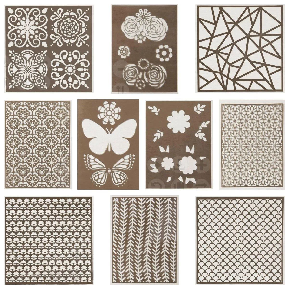 

Handmade Diy Paper Greeting Card Drawing Scrapbook Coloring Mold Butterflies Flowers Layering Decorative Masks Reusable Stencils