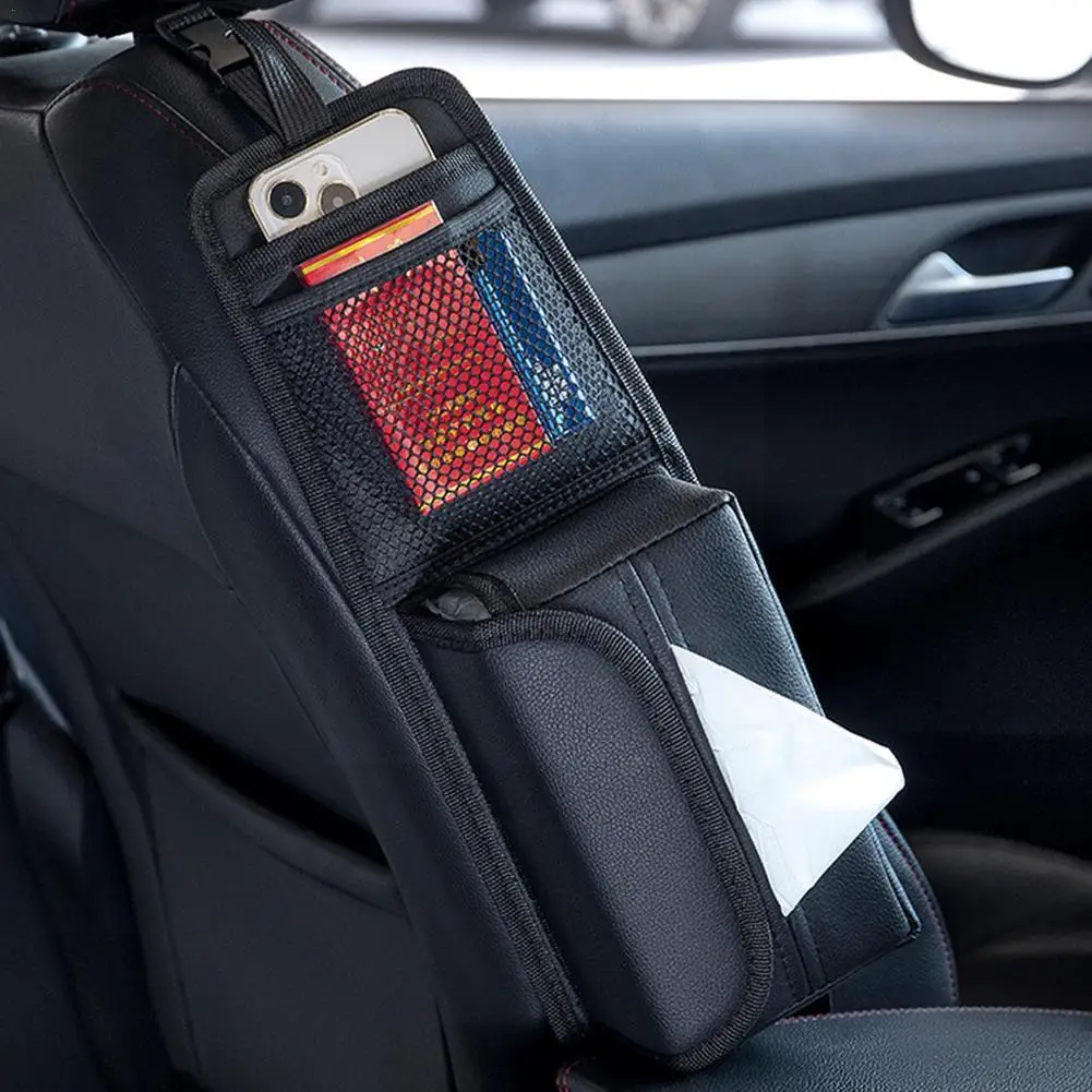 

Боковое хранилище для автомобильного сиденья, карман для телефона, карта памяти для автомобиля, подвесная сумка для вождения, подвесные смартфоны, сиденье для пассажира Y4Q1