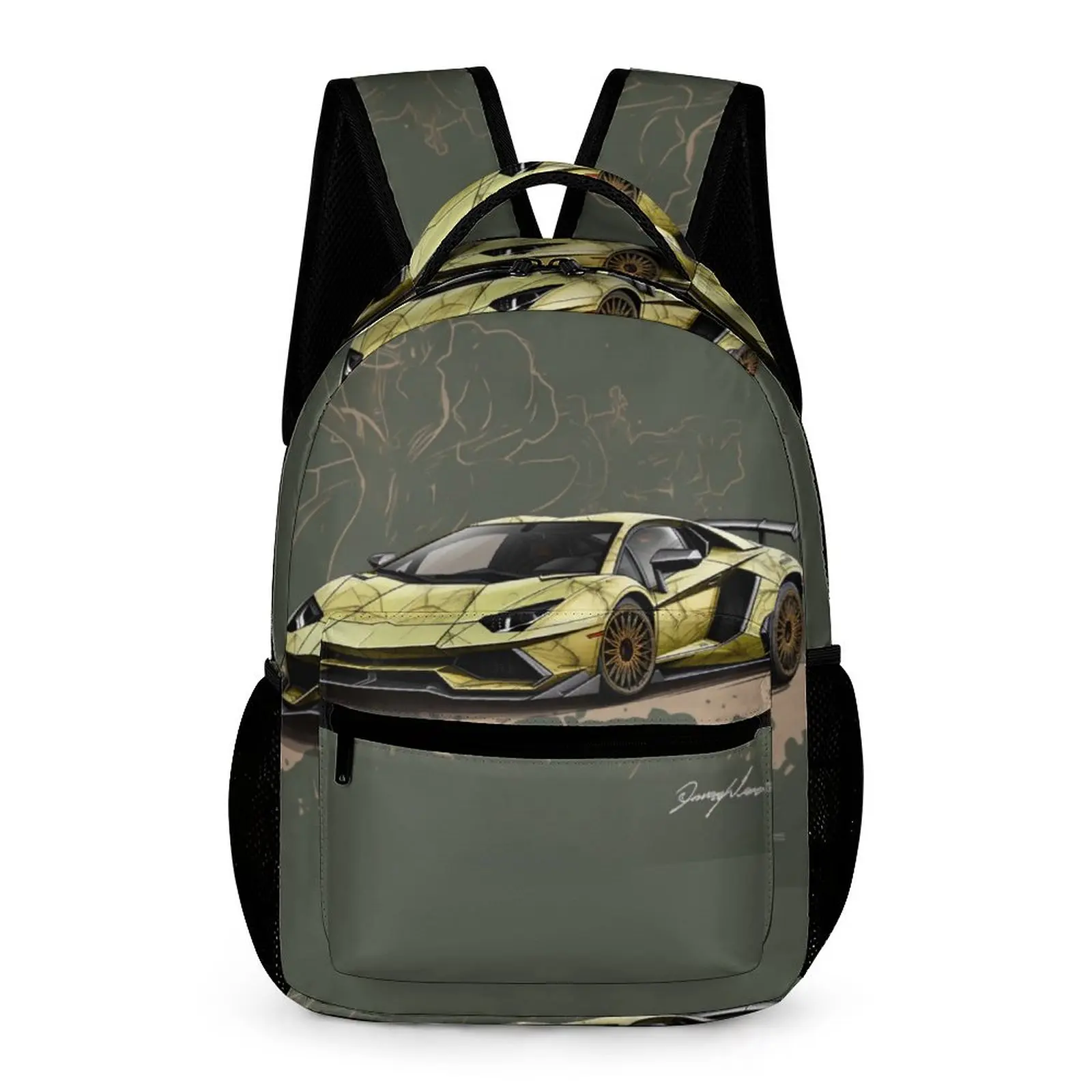 

Luxury Sports Car Backpack Cartoon Female Polyester Outdoor Backpacks Large Leisure High School Bags Rucksack