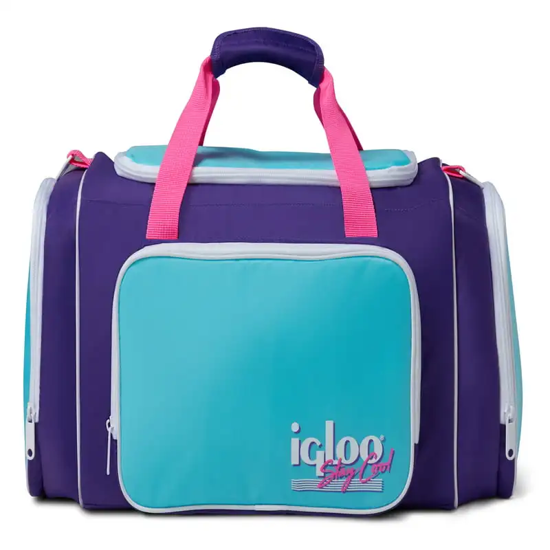 

Can Retro Duffel Bag Soft Cooler, Purple and