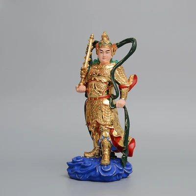 

10 inch high, statue of Weituo Dharma protector Bodhisattva, resin, color painting, Weituo Dharma protector, handicraft ornament