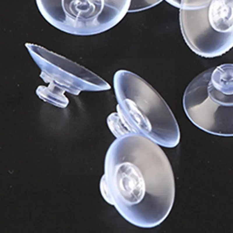 

10pcs 30mm Mushroom Sucker Fish Transparent Cups Rubber Gadget Holder Perforated Practical Suction Plastic Aquari J3j3