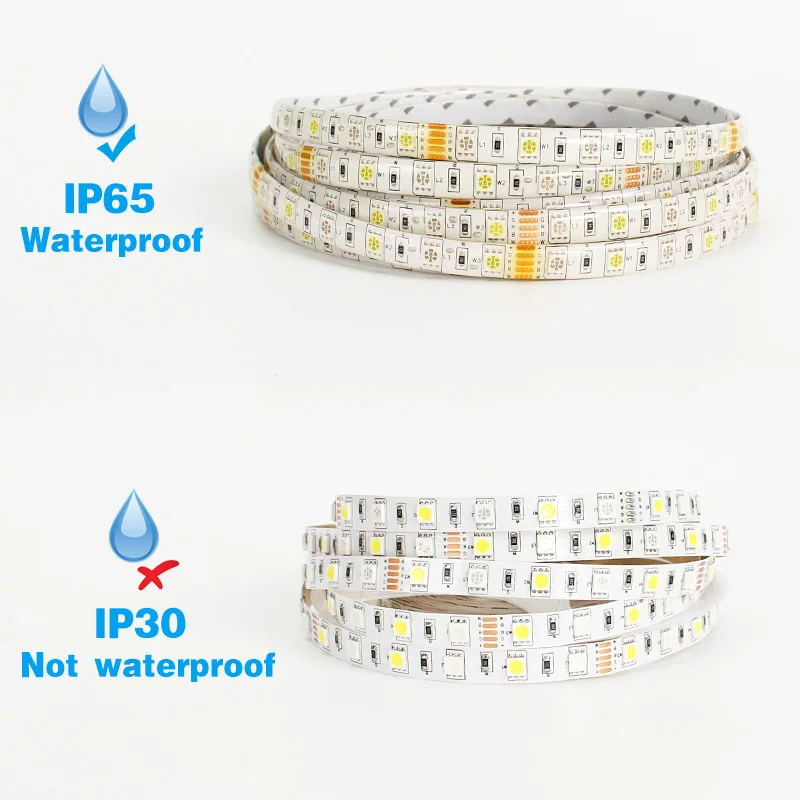 

5M RGB RGBW RGBWW LED Strip SMD 5050 60LEDS/M DC 12V Waterproof Neon LED Light Home Decorate IP20 IP65 Flexible Strip Warm White