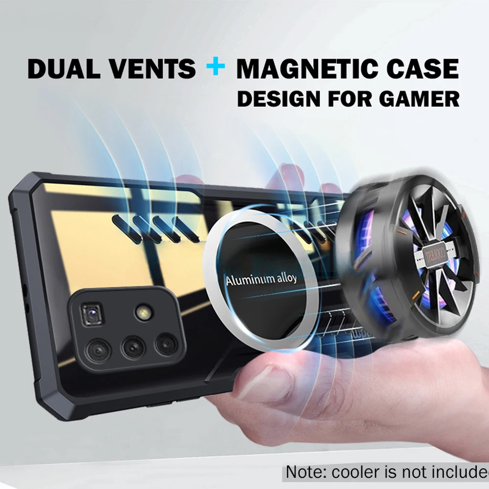 Чехол Rzants для Samsung Galaxy A91 M80S S10 LITE теплоотвод Графеновый Магнитный чехол