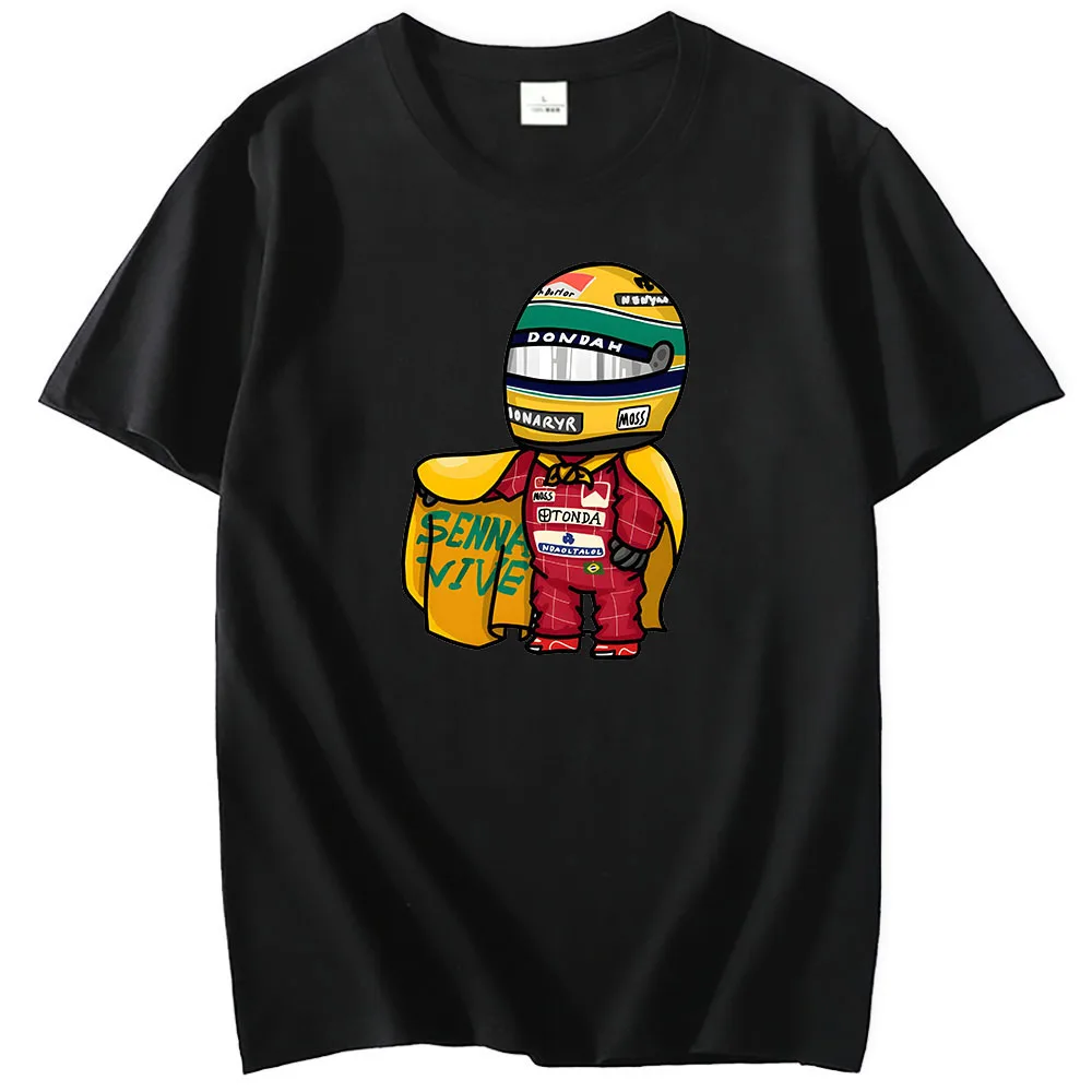 Camiseta de verano de fórmula F1 para hombre y mujer, Tops de manga corta 100% algodón, camiseta del equipo Lando Norris McLaren