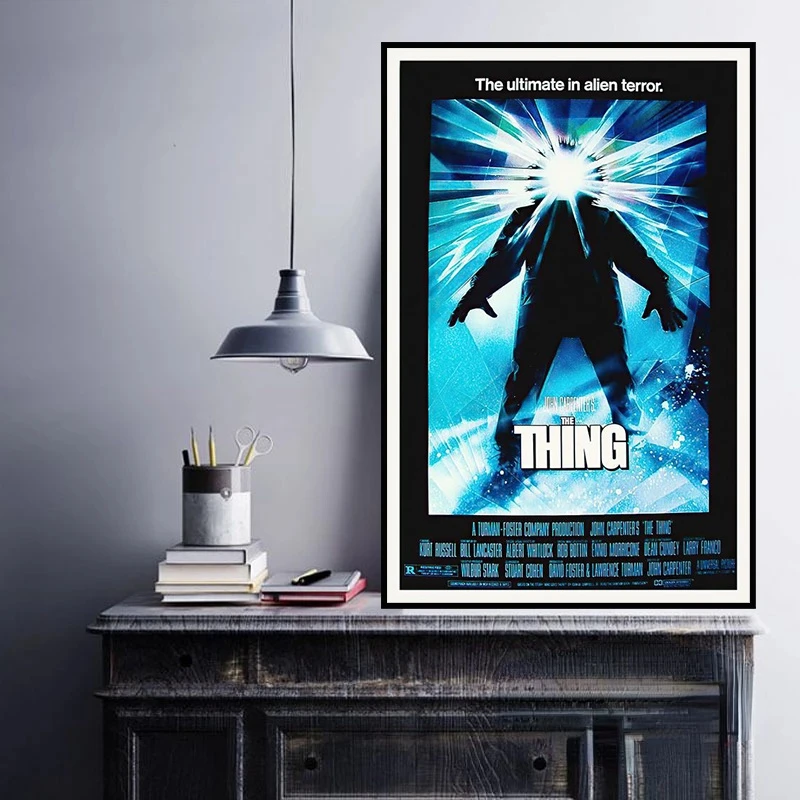 

Винтажные кинопостеры Джон плоттер вещь, Картина на холсте, настенные художественные принты, картина для гостиной, Современный домашний декор, квадраты