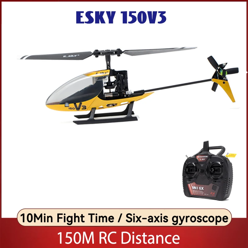

Esky 150 V3 2.4g Mini 6 Axes Gyro Flybarless Rc Helicopter Children's Toys Fall-resistant Flight Controller For Outdoor Gift