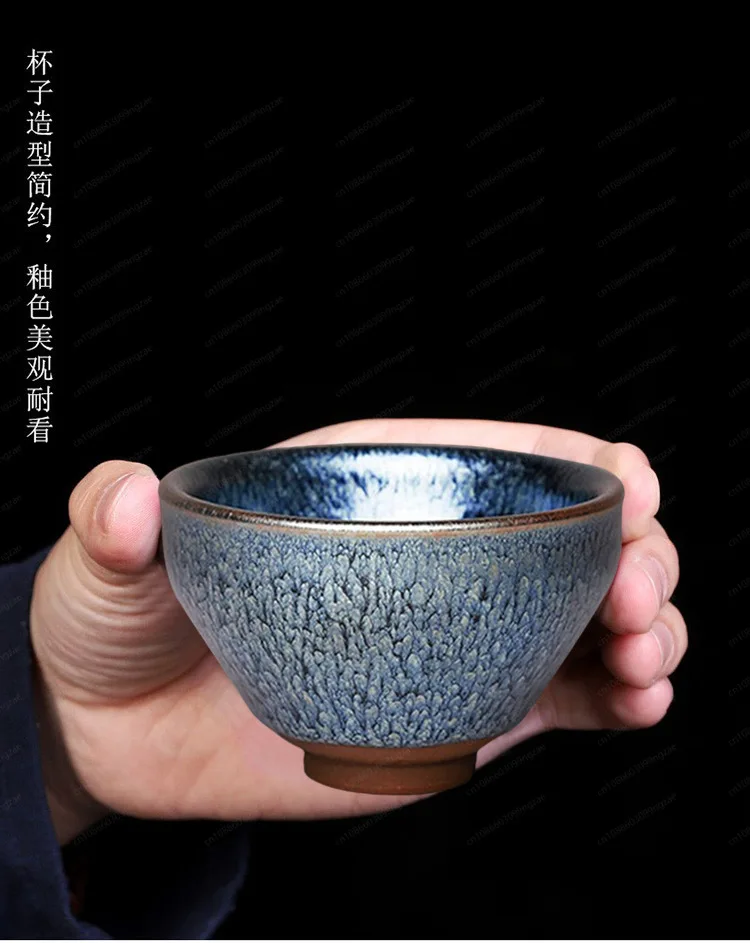 Фото Подарочный набор Jianyang Jian Zhan Master Cup, чайная чашка ручной работы из глазурованной керамики Тенмоку с узором из хризантем и ста цветов №3
