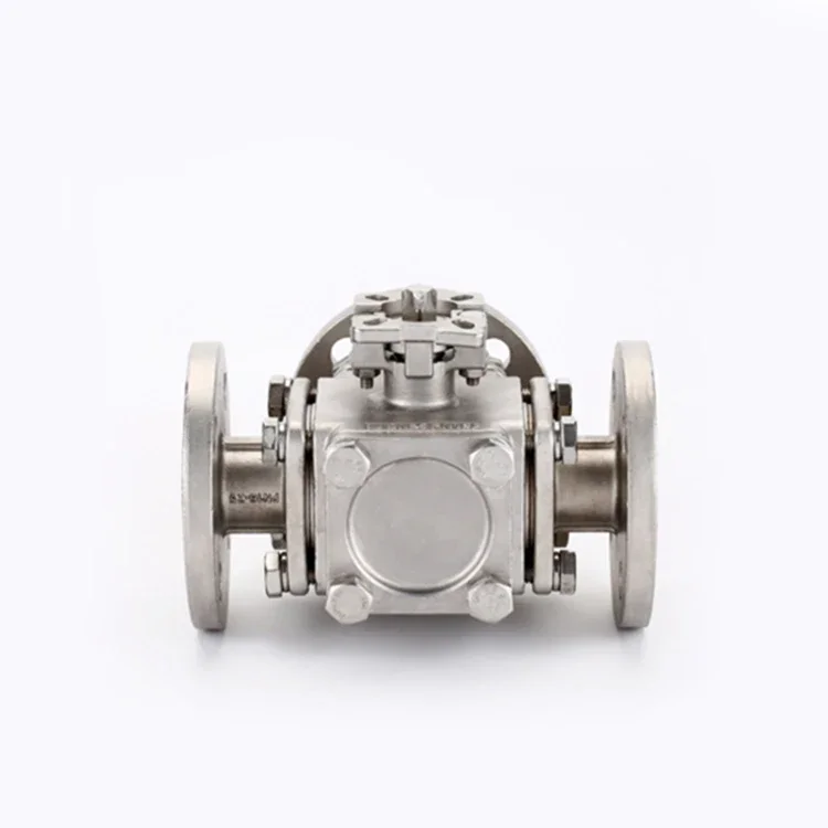 SONGO DN32 1-1/4 дюйма L/T порт 3-ходовой фланцевый шаровой кран с монтажной накладкой ISO5211