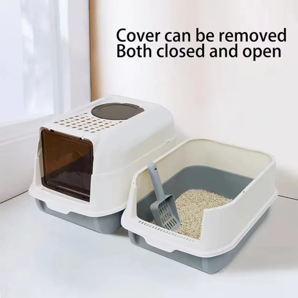 

Cats Litter Box Front Lift Cover Closed Sandbox Clean Basin Cat Excrement Basin Odor Proof Pet Litter Box For Pets Toilet