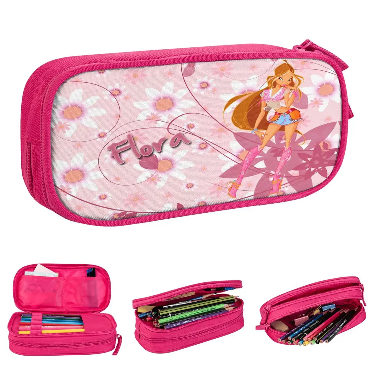 Пенал для карандашей с цветочным рисунком Винкс Сага клуба школьные