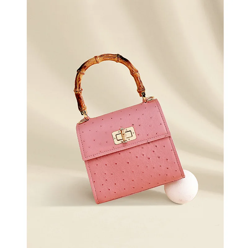 

2022 новая маленькая квадратная сумка из воловьей кожи, сумочка из бамбукового волокна, сумка-мессенджер на одно плечо, женская модная сумка д...