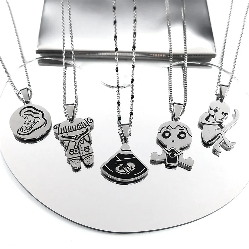 

Family Baby Pregnant Obstetric Newborn Necklace Stainless Steel Mother Love Mom Women Girl Chain Necklaces Jewelry Mom Gift
