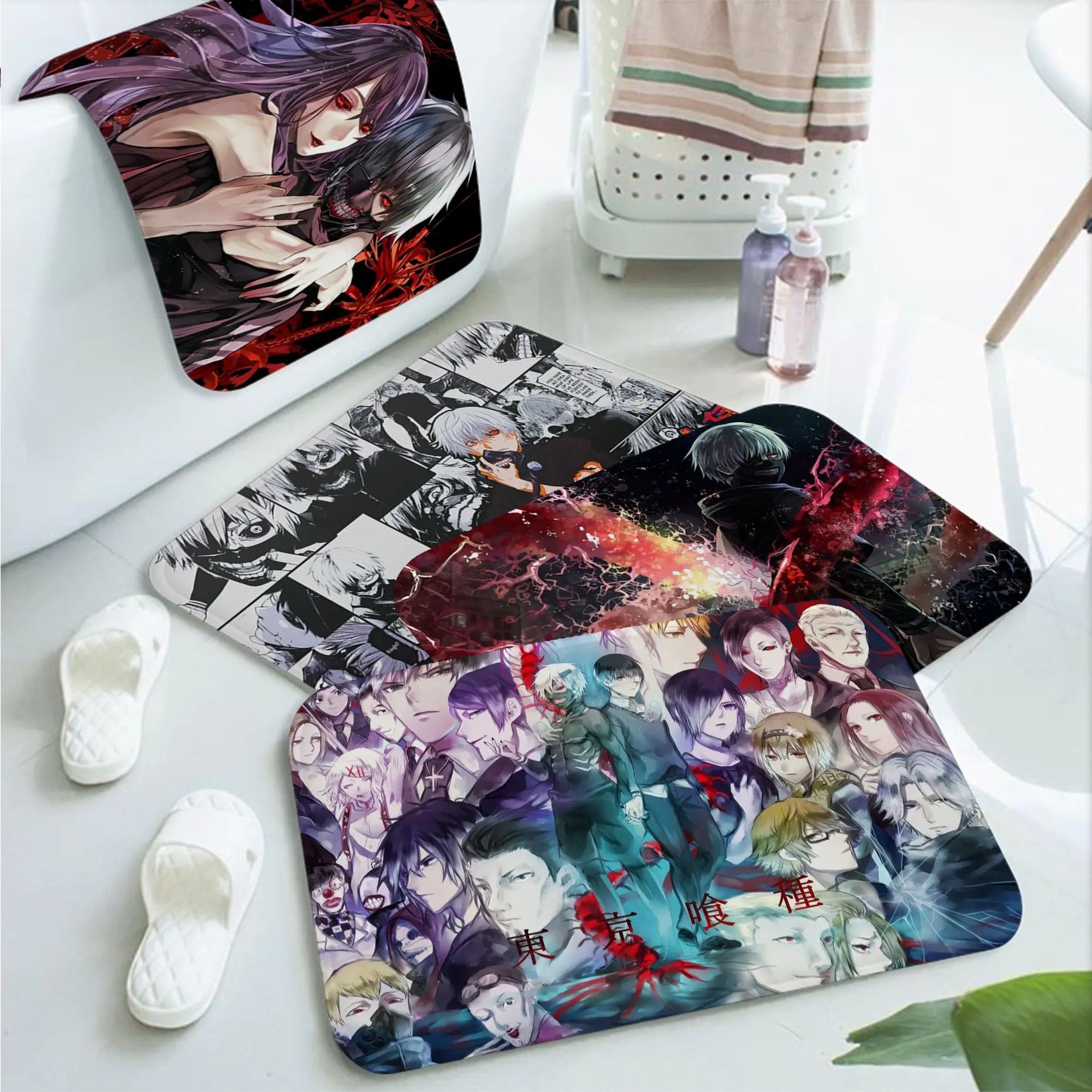 

Tokyo Ghoul Kitchen Mat Rectangle Anti-slip Home Soft Badmat Front Door Indoor Outdoor Mat Bedside Area Rugs
