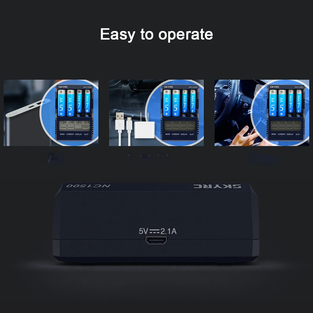 Эффективная зарядка SkyRC NC1500 активирует батареи AA/AAA продлевает срок службы делая