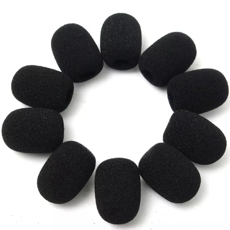 

1000Pcs Microphone Headset Grill Windshield Sponge Foam Black Mic Cover 30Mmx8mm
