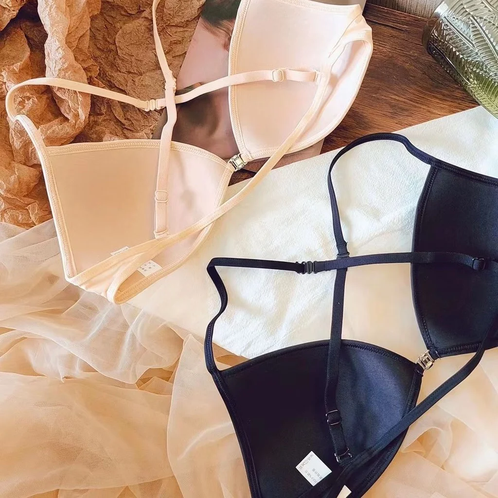 Бюстгальтер пуш-ап бесшовный с застежкой спереди и треугольной чашкой