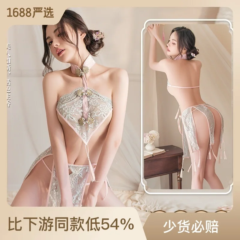 

Sexy Underwear Uniform Seduces Passion Lace Bellyband Fringe Retro Shard Skirt Country Tide Wind Dunhuang Feitian Cheongsam