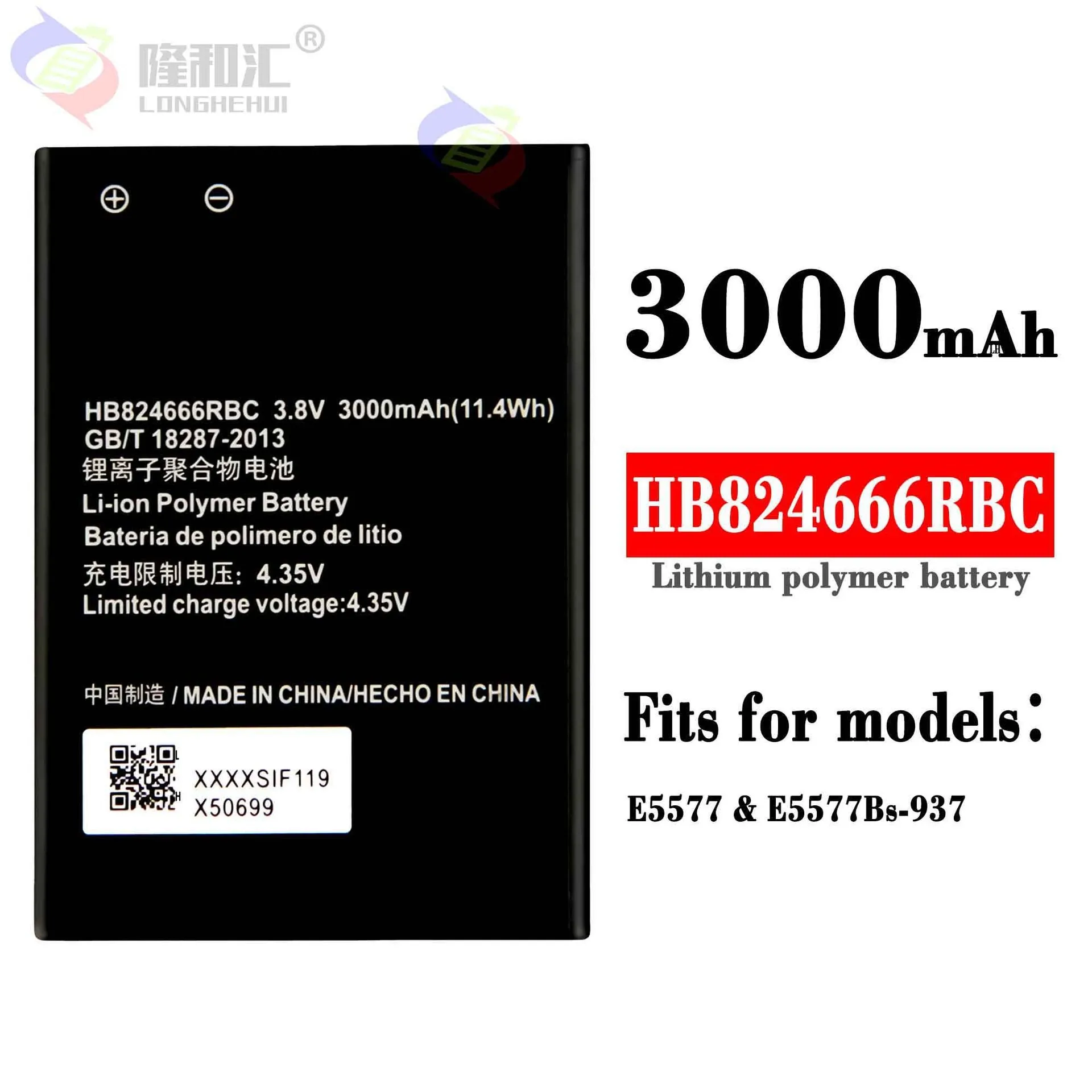 

100% Orginal Hua Wei HB824666RBC Battery Real Capacity 3000mAh For Huawei E5577 E5577Bs-937 E5577s-321 WIFI Router