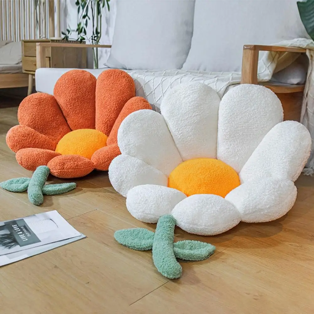 

Flower Backrest Plush Toy Sofa Pillow Waist Cushion Soft Office Chair Back Cushion Lumbar Pad Pillow Birthday Gift Home Decor