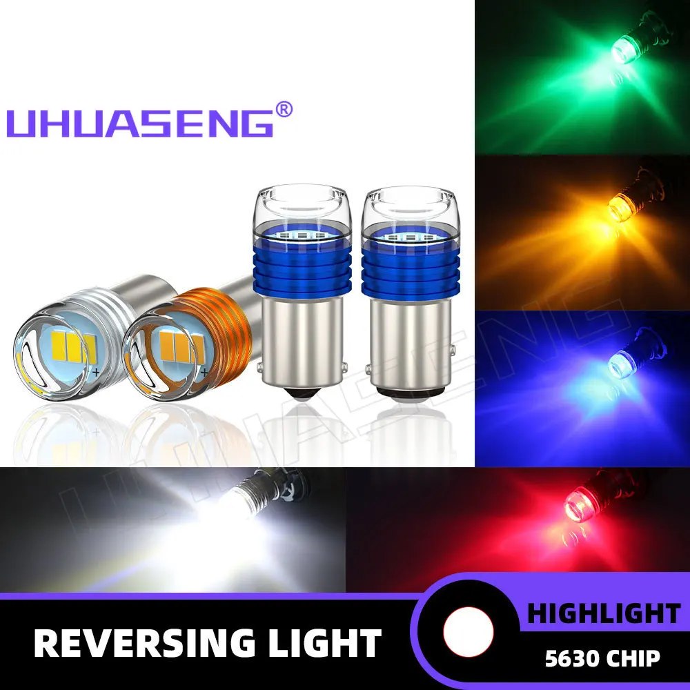 Фото UHUASENG Мигающая светодиодная лампа-стробоскоп 1157 P21W R5W 1156 BA15S BAY15D P21/5W R10W, красная, для стоп-сигналов, заднего хода, габаритных огней и указателей поворота автомобиля №1