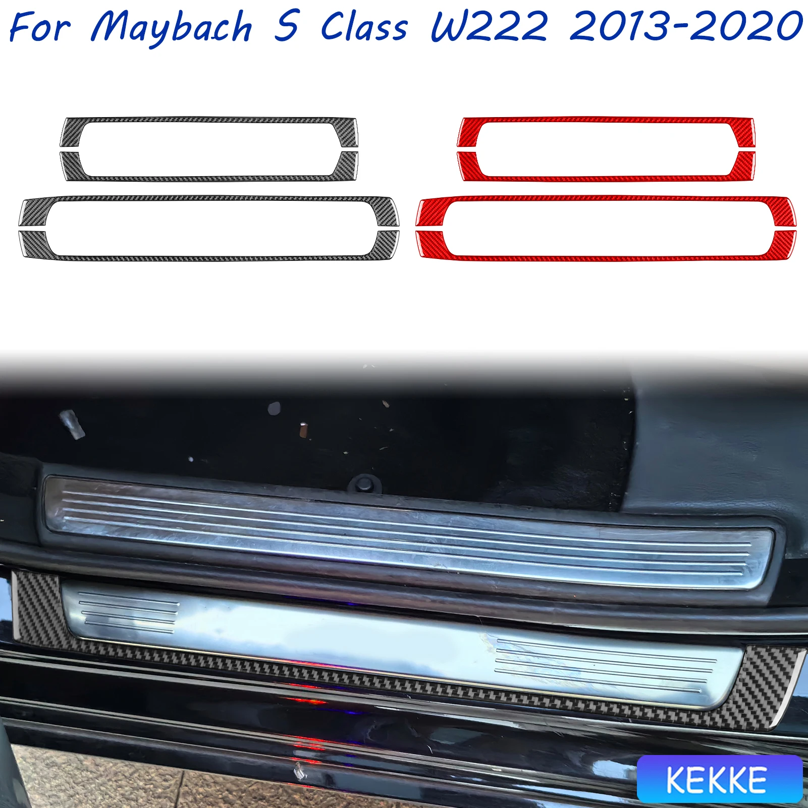 Для Mercedes Benz Maybach S Class W222 2013-2020 Пороговая полоса Внешняя рамка из углеродного