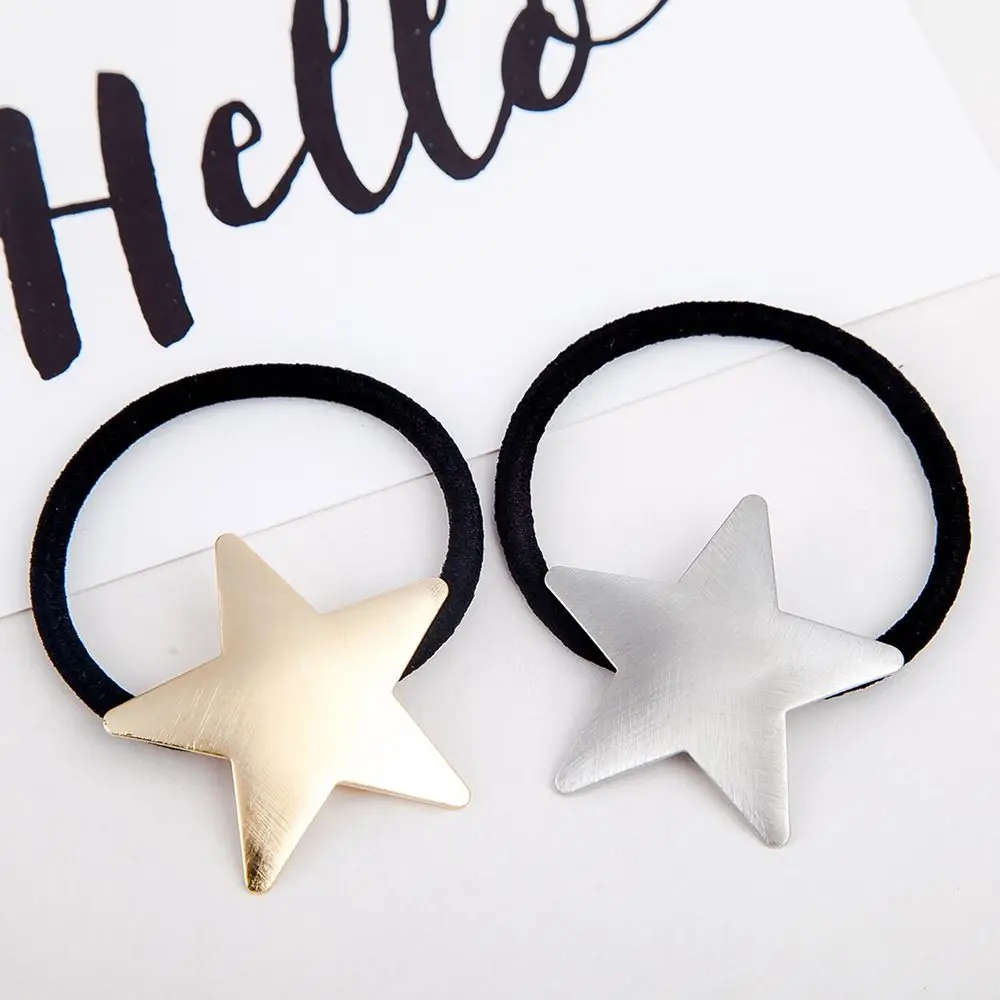 

Fashion Pentagram Star Metal Hair Ties Vintage Cool Aesthetic Trendy Y2K Hair Rope Harajuku Hair Accessories for Women Girl