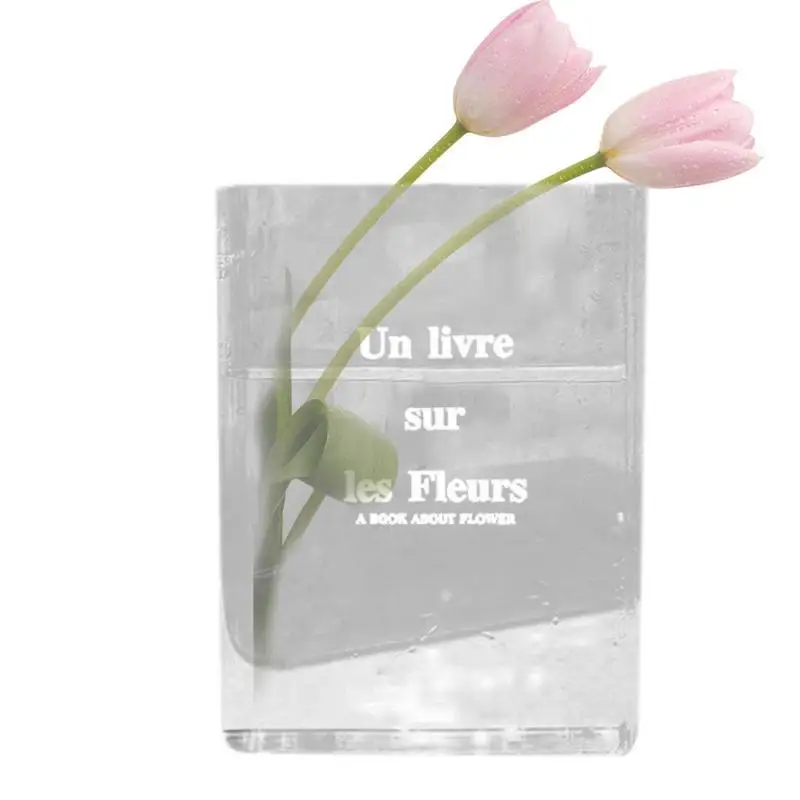 

Acrylic Vase Book Flower Vase Transparent Modern Decoration Home Table Flower Vase Wedding Hydroponic Room Plant Vases