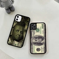 dollar banknote phone case silicone pctpu case for iphone 11 12 13 pro max 8 7 6 plus x se xr hard fundas