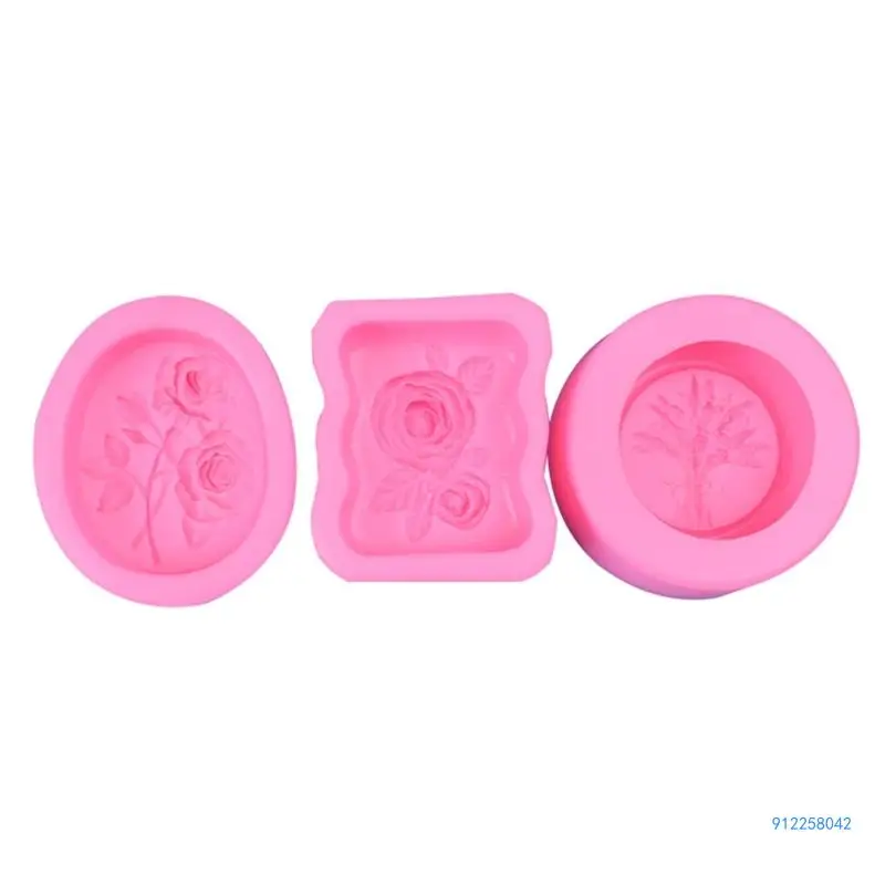 

Розовая силиконовая форма для мыла, формы для свечей, глиняные формы, формы для рукоделия, принадлежности для рукоделия, Прямая