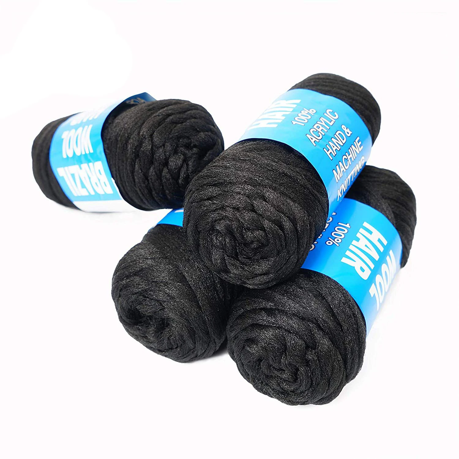 Synthetic Brazilian Wool Hair Extension For Women African Low Temperature Senegalese Twist Faux Locs Wraps Jumbo Braiding Hair