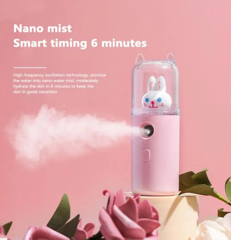 

USB Nano Facial Sprayer Humidifier Rechargeable Nebulizer Face Steamer Beauty Instruments Moisturizing Skin Care Tools