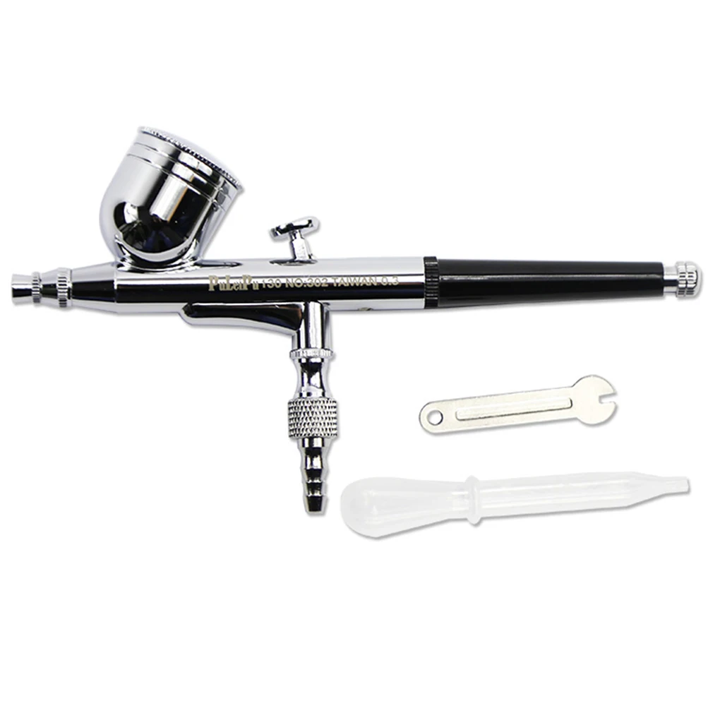 

Airbrush Dual Action Gravity Feed 0.2/0.3/0.5mm Nozzle Spray Gun Cake Decorating Brushes For Nail Manicure With Wrench Straw