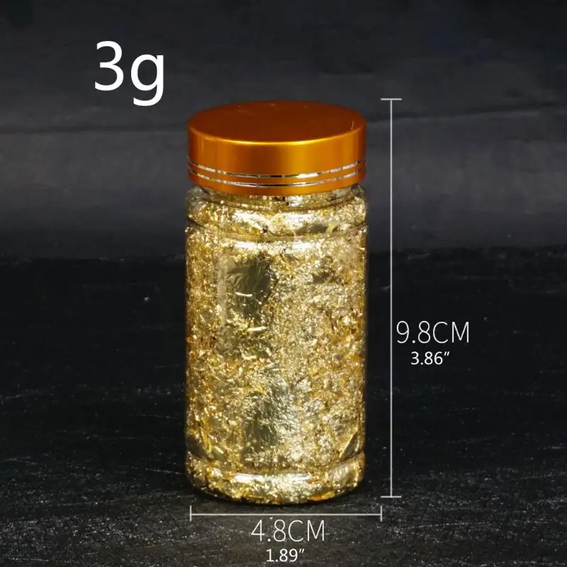 

652F Gilding Flakes Set Gold Foil Flakes for Resin Imitation Foil Flakes Metallic Leaf for Nails Painting Craft Resin Jewelry