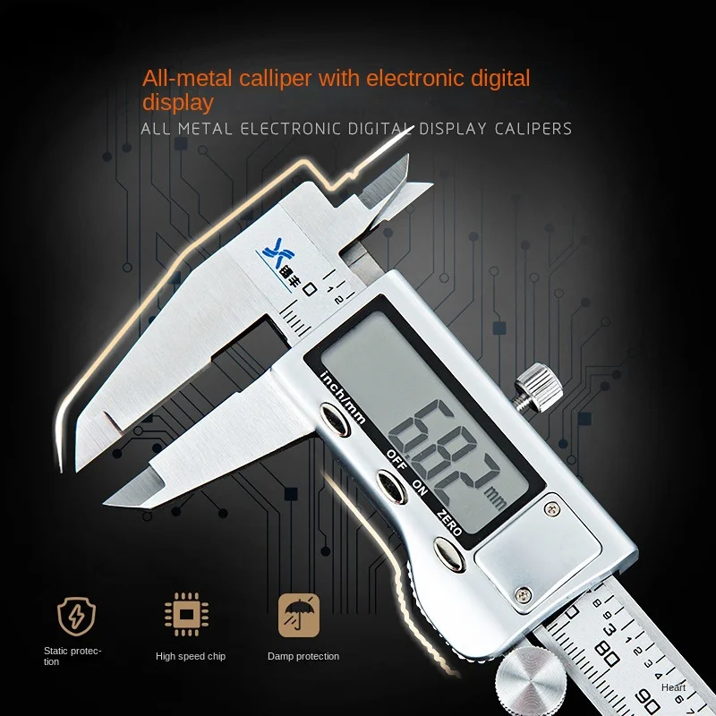 

Digital Caliper Stainless Steel Electronic Digital Vernier Calipers 6-Inch 0-150mm Precision Micrometer Measuring Caliper Gauges