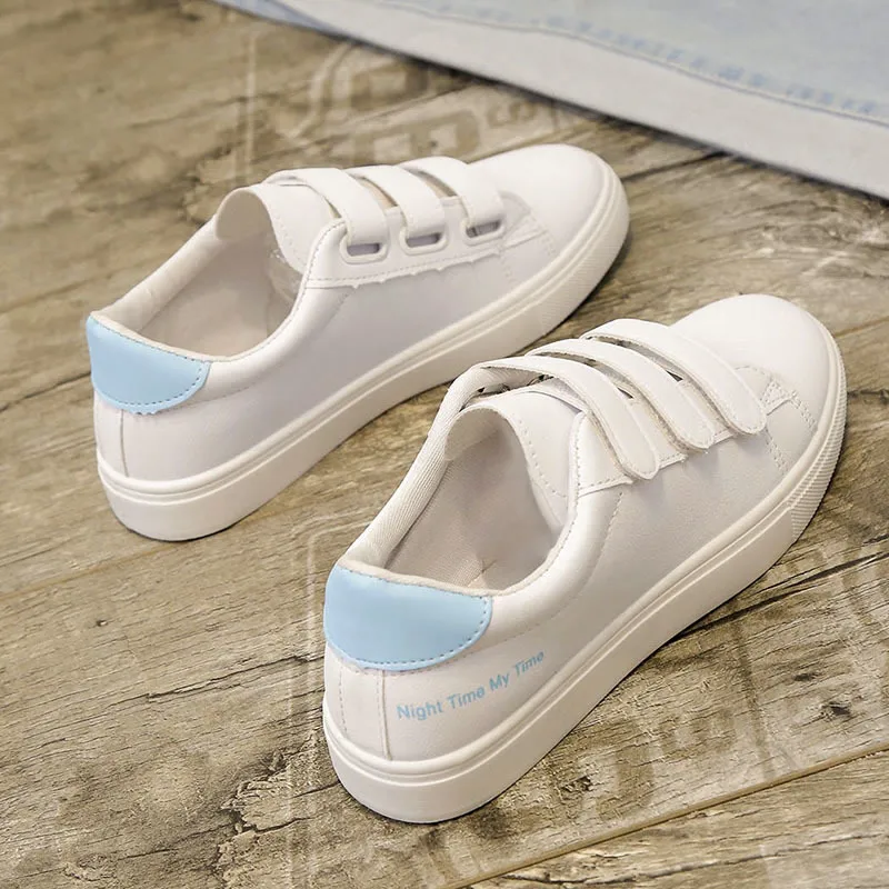 hook loop white shoes women 2023 everything with foreign style shoes women students leather autumn style board shoes tide