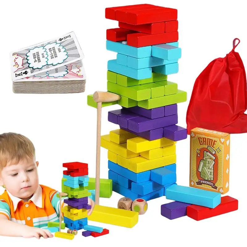 

Balance Puzzle Toy Blocks Wooden Stacking Board Games With Vivid Colors Preschool Early Educational Games For Toddlers Kids