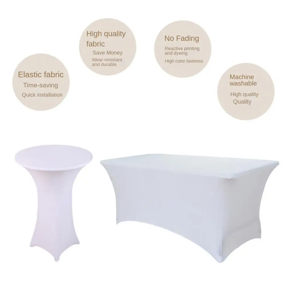 

Stretchy Table Cover Unique Close-fitted Moisture Absorbing Banquet Rectangular Table Cover Party Supplies