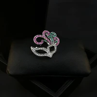 high end exquisite masquerade brooch women personality vintage ornament pin corsage clothes accessories rhinestone jewelry pins