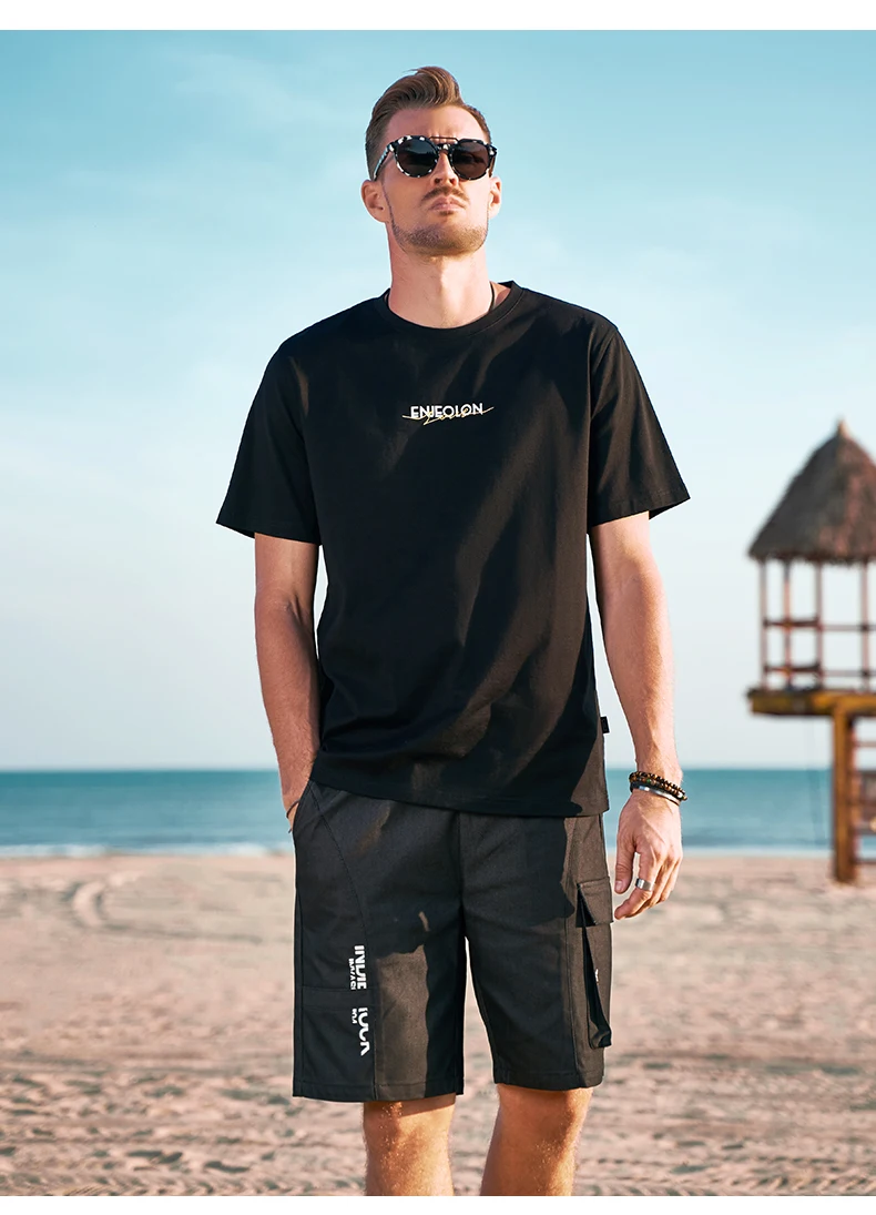 

Мужская модная брендовая Летняя Повседневная Свободная футболка с коротким рукавом и круглым вырезом, 0261