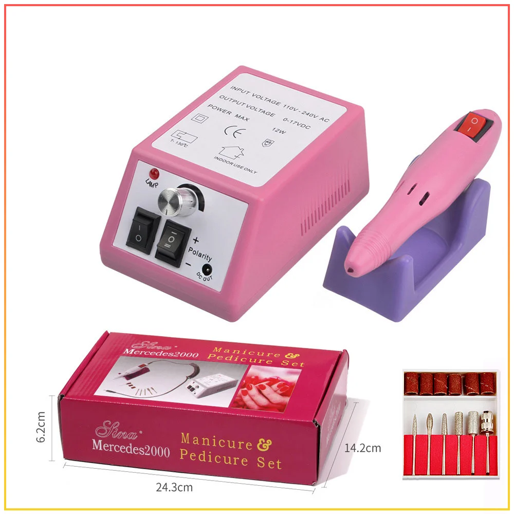 

20000RPM Electric Nail Drill Apparatus for Manicure Set Milling Cutters Drill Bits Set Gel Cuticle Remover Pedicure Nail Art