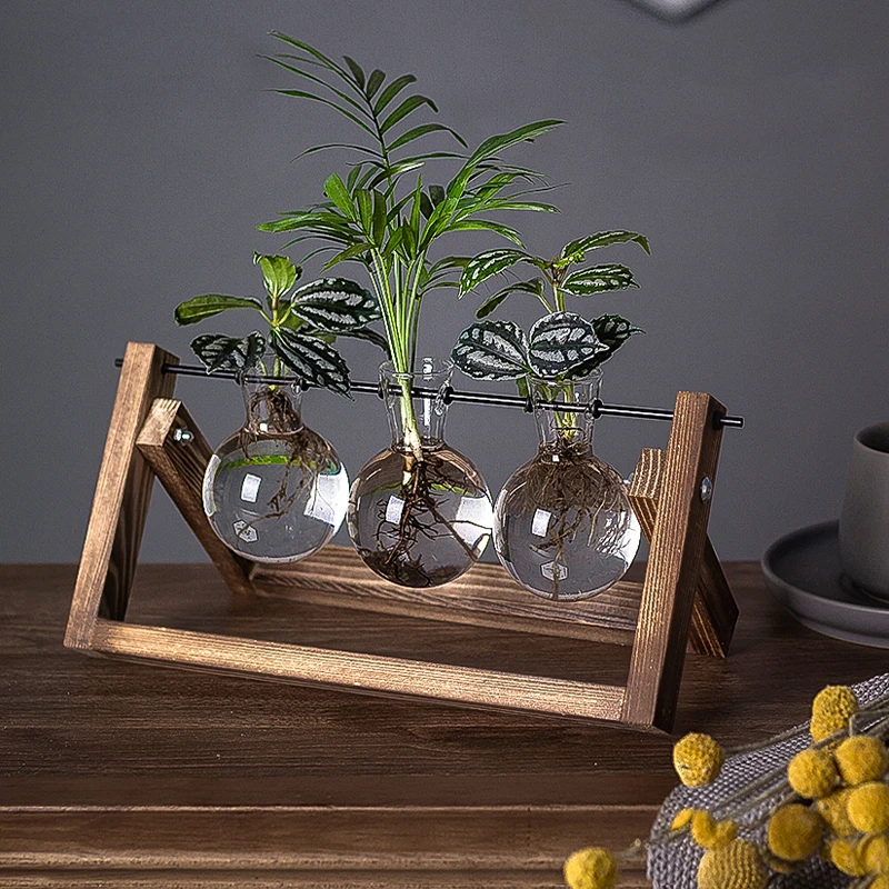 

Luxury Aesthetic Glass Vase Nordic Outdoor Wood Creative Chinese Vase Modern Minimalist Dekoration Wohnzimmer Home Decoration
