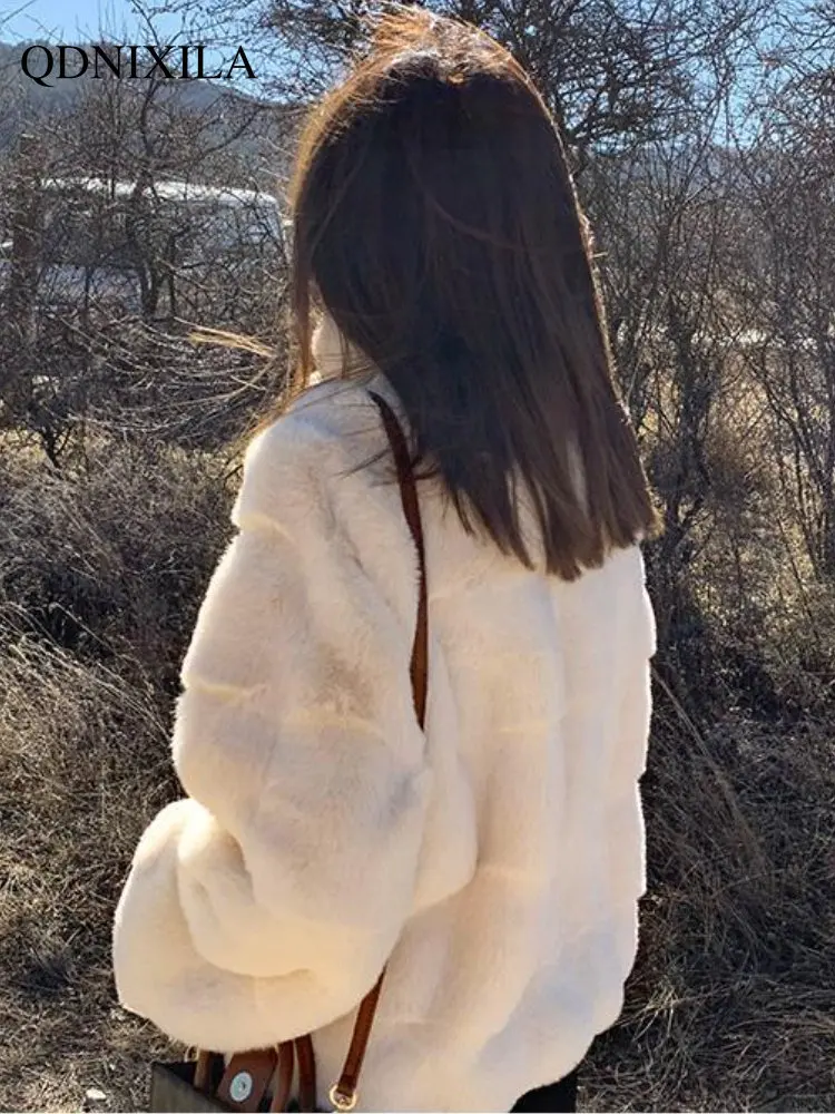 Faux Fur Coat 2022 Winter Women's Fur Coat Korean Version Jacket New In Outerwears Women's Winter Jacket with Free Shipping