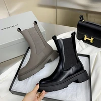 chelsea boots women ankle boots chunky heel platform smoke pipe boots british knight womens boots dr martens boots